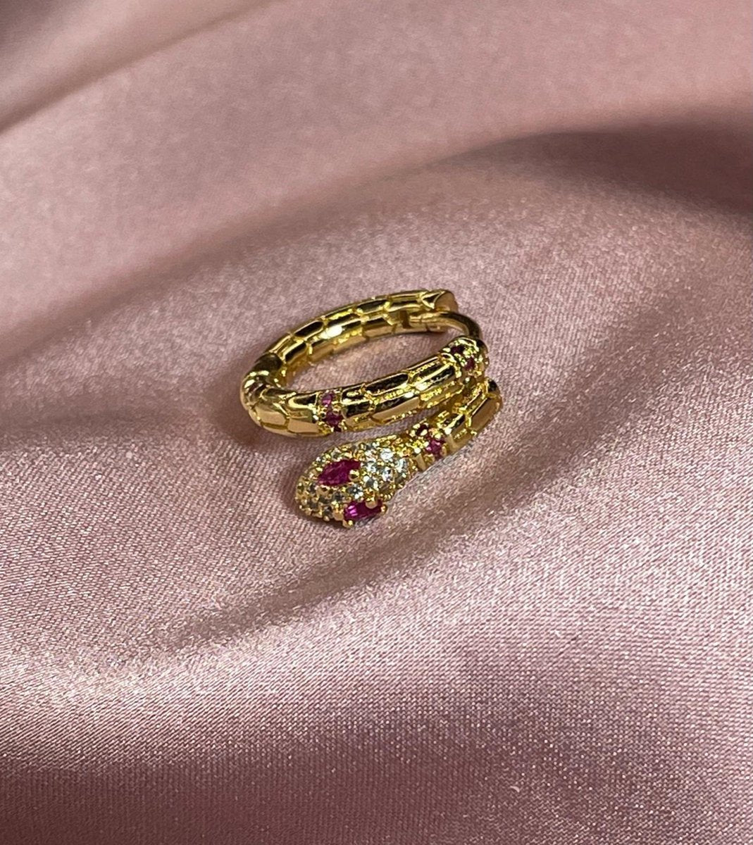 Snake Pink Oorbellen