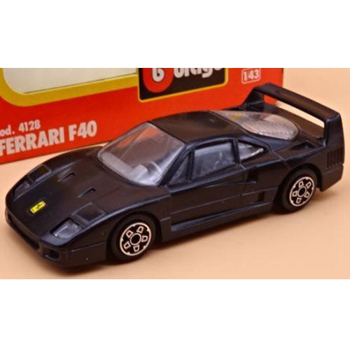 Ferrari F40 (Zwart) (11 cm) 1:43 Bburago (Opruiming)