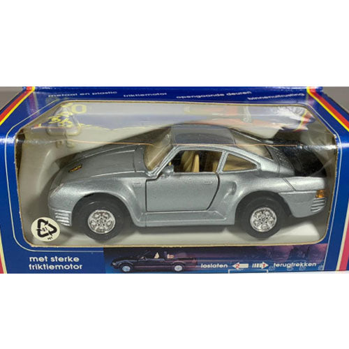 Mini-Sportwagen Porsche 959 (Grijs) – Welly 1:43 (11cm)