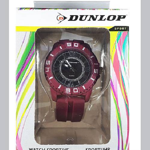 Dunlop Sport Quartz Horloge Diver (Rood/zilver)