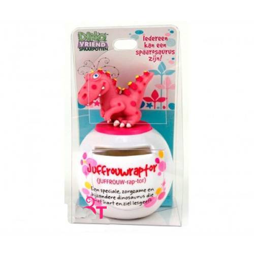 Juffrouwraptor Dino Vriend spaarpot