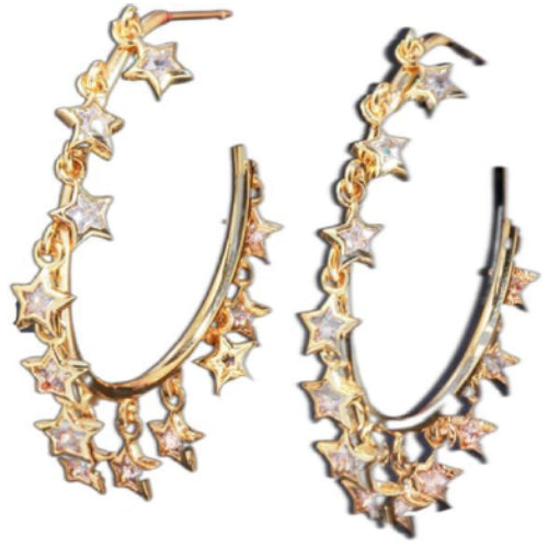 Zoey Star Hoops Oorbellen