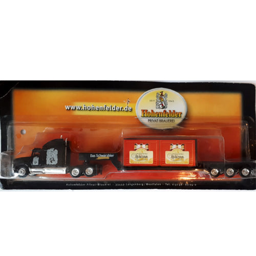 Vrachtauto Hohenfelder, Weizen Schwarzbier met trailer – 1:87