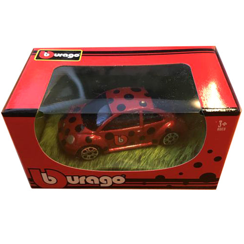 Volkswagen Beetle (Rood met stippen) (5cm) 1/64 Bburago