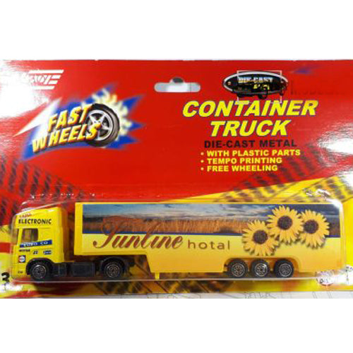 Truck met container Sunline Hotal (Geel) – Ostoy 1:87