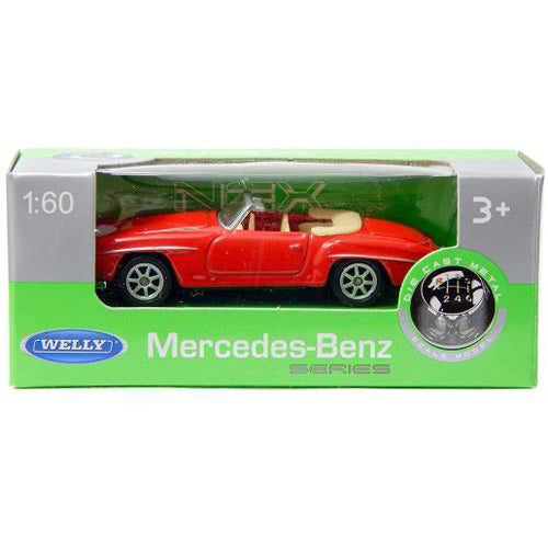 Mercedes-Benz 190SL Cabrio 1955 rood – Welly 1:64