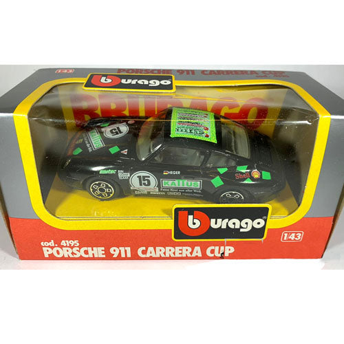 Porsche 911 Carrera Cup (Zwart) – Bburago 1:43 (Opruiming)