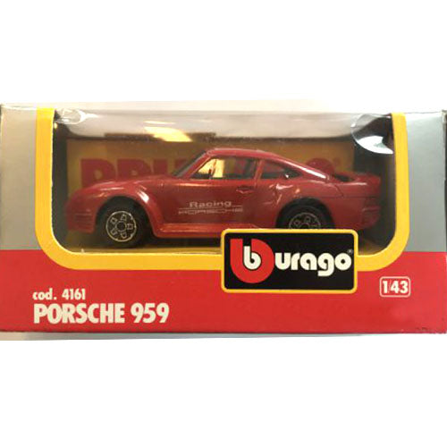 Porsche 959 1:43 (rood) (11 cm) – Bburago (Opruiming)