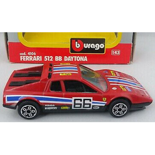 Ferrari 512 BB Daytona Rood 1/43 Bburago (Opruiming)