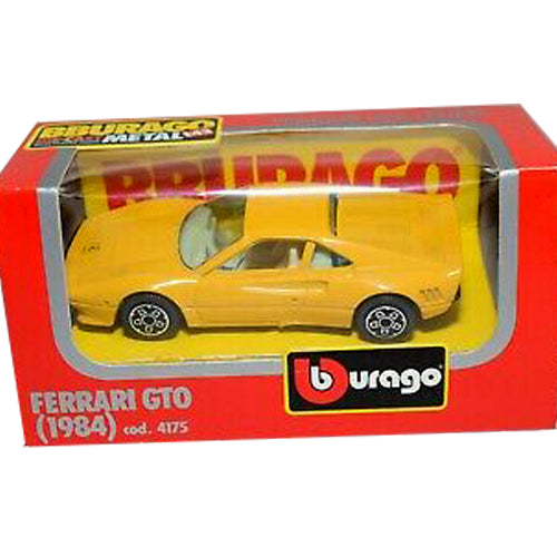 Ferrari GTO 1984 (Geel) – (11cm) Bburago 1:43 (Opruiming)