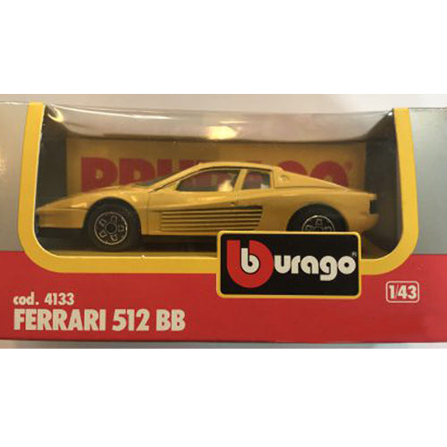 Ferrari 512 BB 1:43 (geel) (11 cm) (Opruiming)