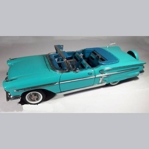 1958 Chevrolet Impala (Turquoise) (22 cm) 1/24 Franklin Mint (Opruiming)