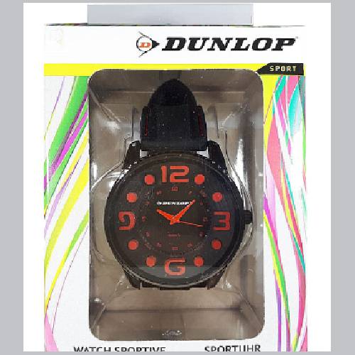 Dunlop Sport Quartz Horloge Tennis (Zwart/rood)