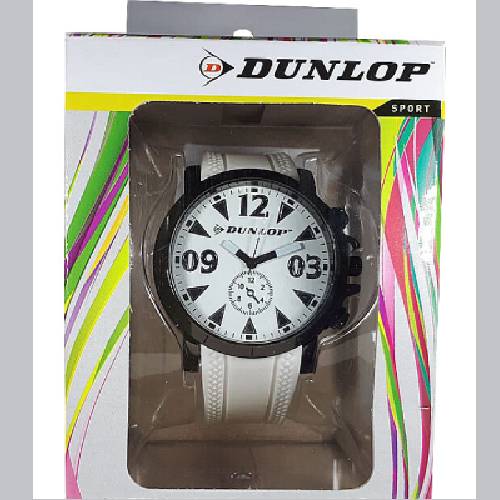 Dunlop Sport Quartz Horloge Racing (Wit/zwart)