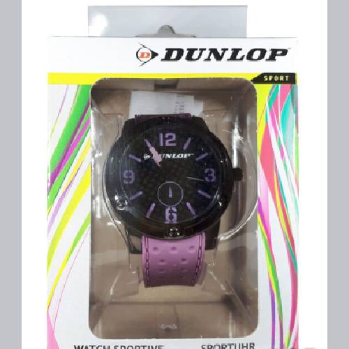 Dunlop Sport Quartz Horloge Tennis (Roze/zwart)