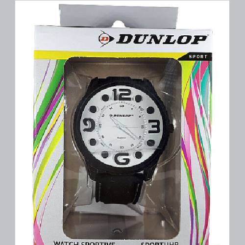 Dunlop Sport Quartz Horloge Tennis (Wit/zwart)