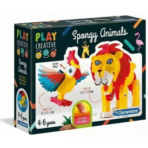 Clementoni – Creatief Speelgoed 3D Puzzel – Spongy Animals